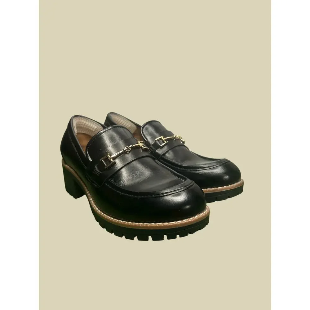 Dream Pairs women's Lug Sole Slip on Chunky Loafer